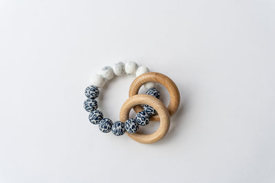 Silicone Blue Leopard Teether