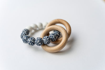 Silicone Blue Leopard Teether