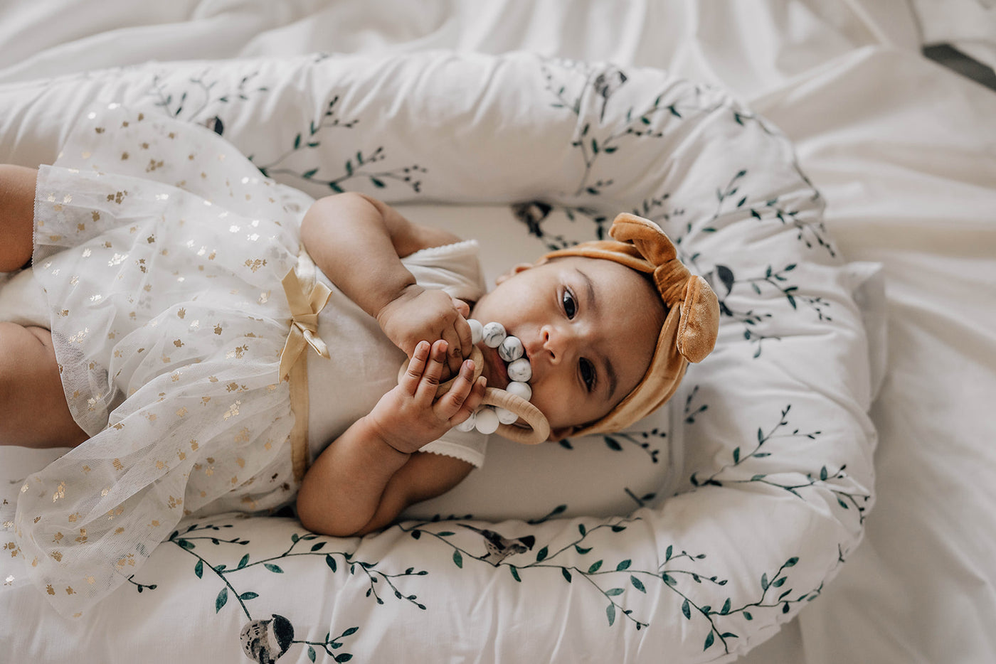 Organic Cotton Baby Nest - Wild Birds