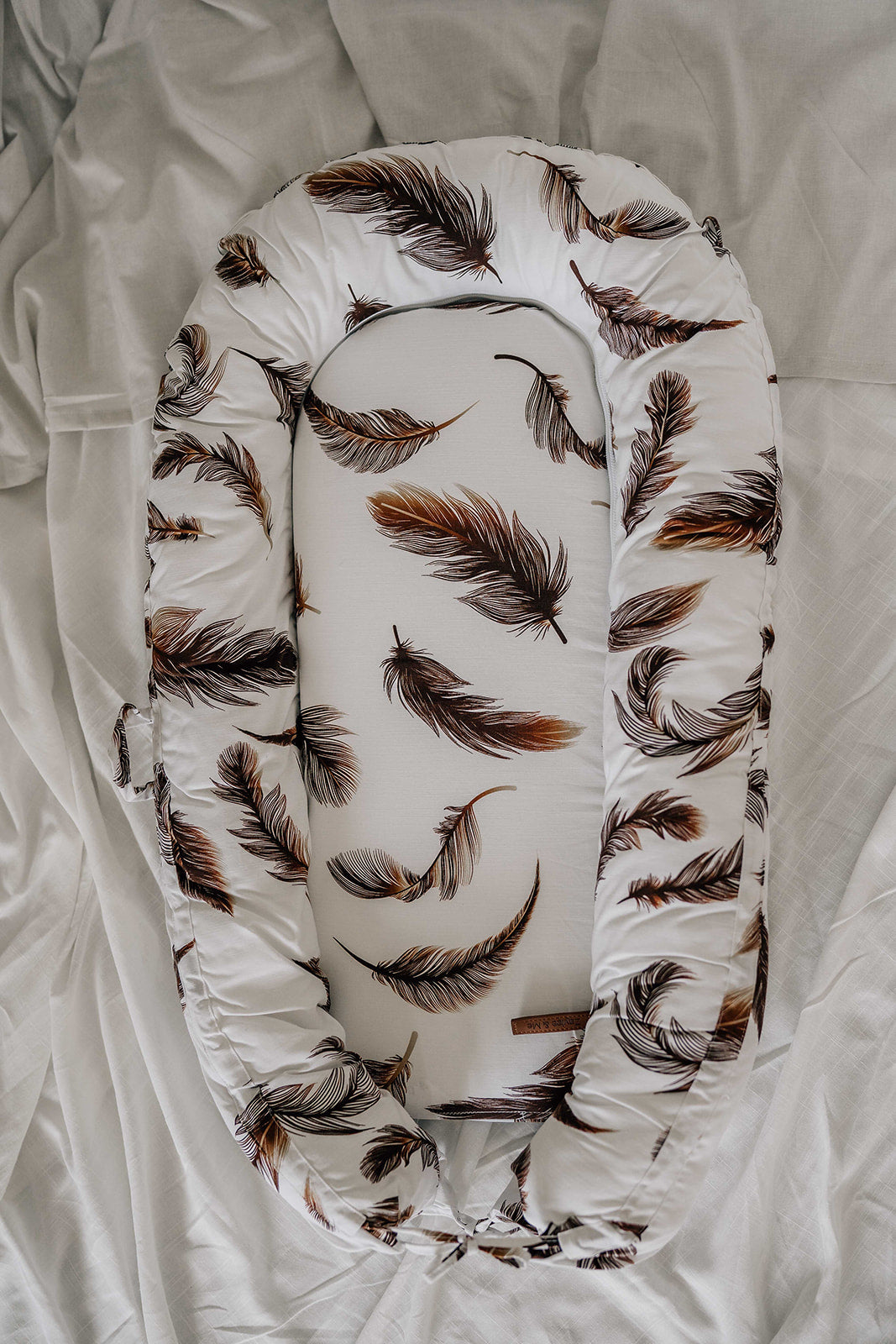 Organic Cotton Baby Nest - Feathers In The Mist