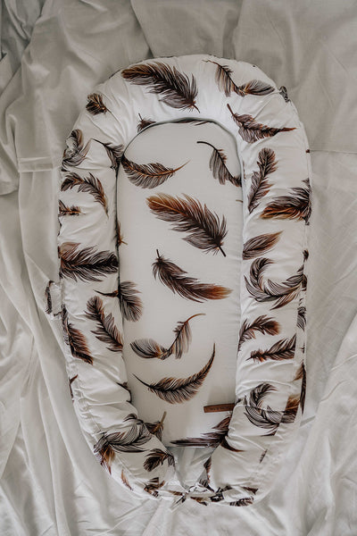 Organic Cotton Baby Nest - Feathers In The Mist