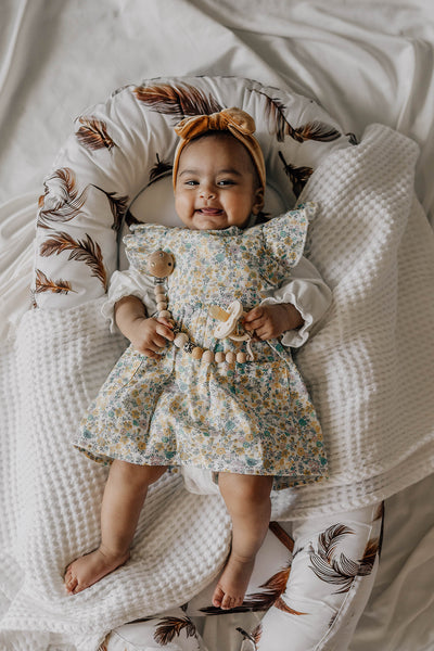 Organic Cotton Baby Nest - Feathers In The Mist