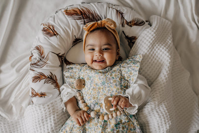Organic Cotton Baby Nest - Feathers In The Mist