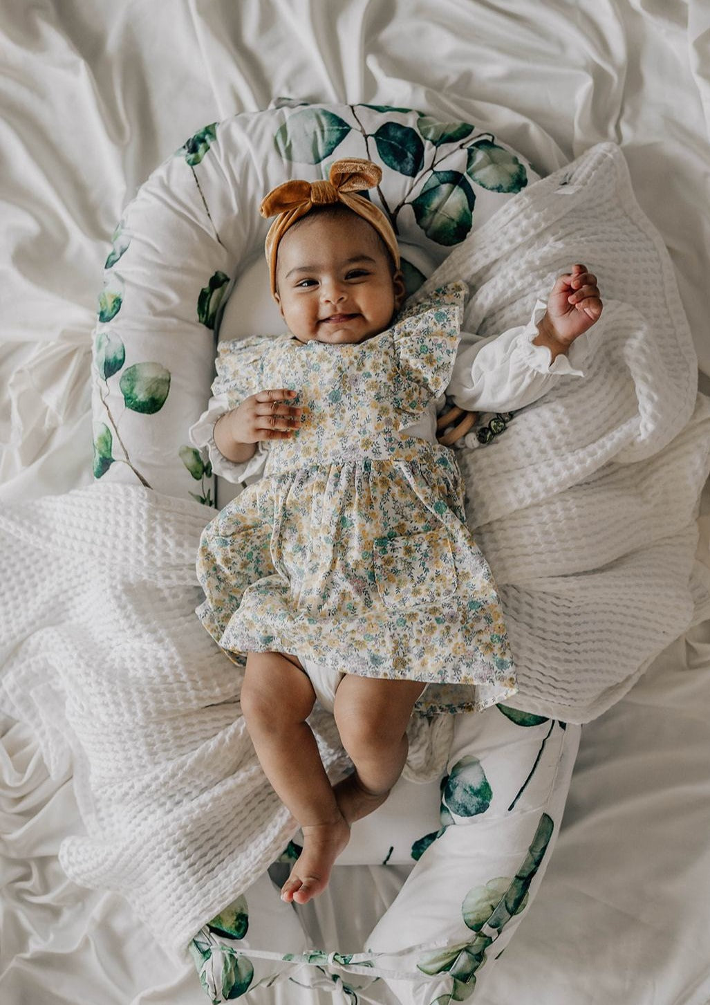Organic Cotton Baby Nest - Silver Dollar
