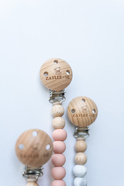 Dusty Pink Pacifier Chain