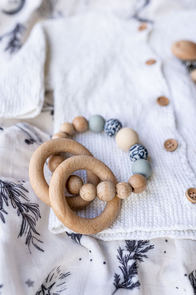 Beechwood Blue Leopard Teether