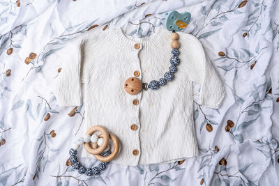 Silicone Blue Leopard Pacifier Chain