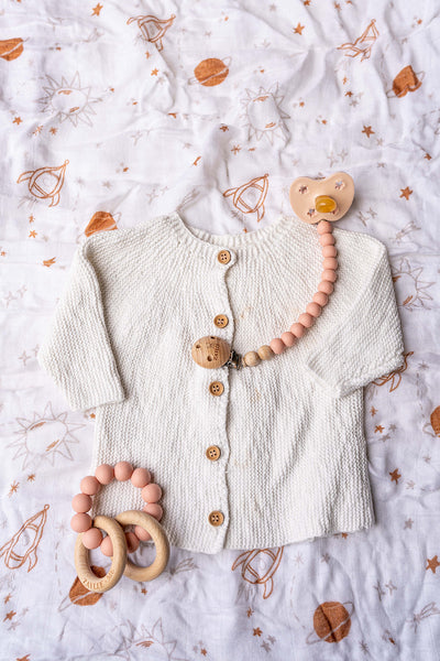 Dusty Pink Pacifier Chain