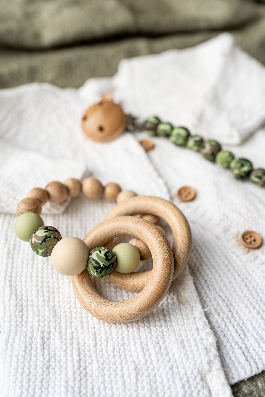 Silicone Camo Pacifier Chain