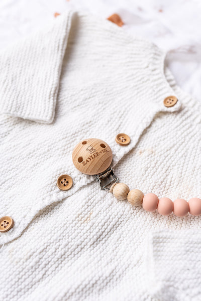 Dusty Pink Pacifier Chain