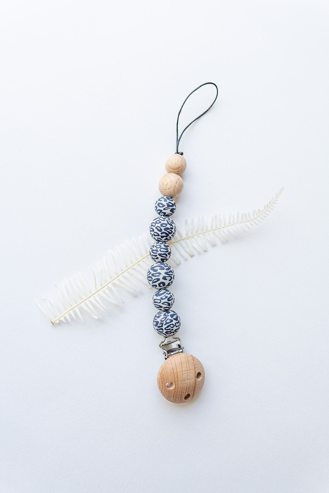 Silicone Blue Leopard Pacifier Chain