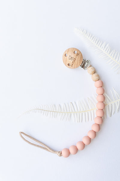 Dusty Pink Pacifier Chain