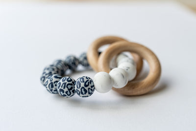Silicone Blue Leopard Teether