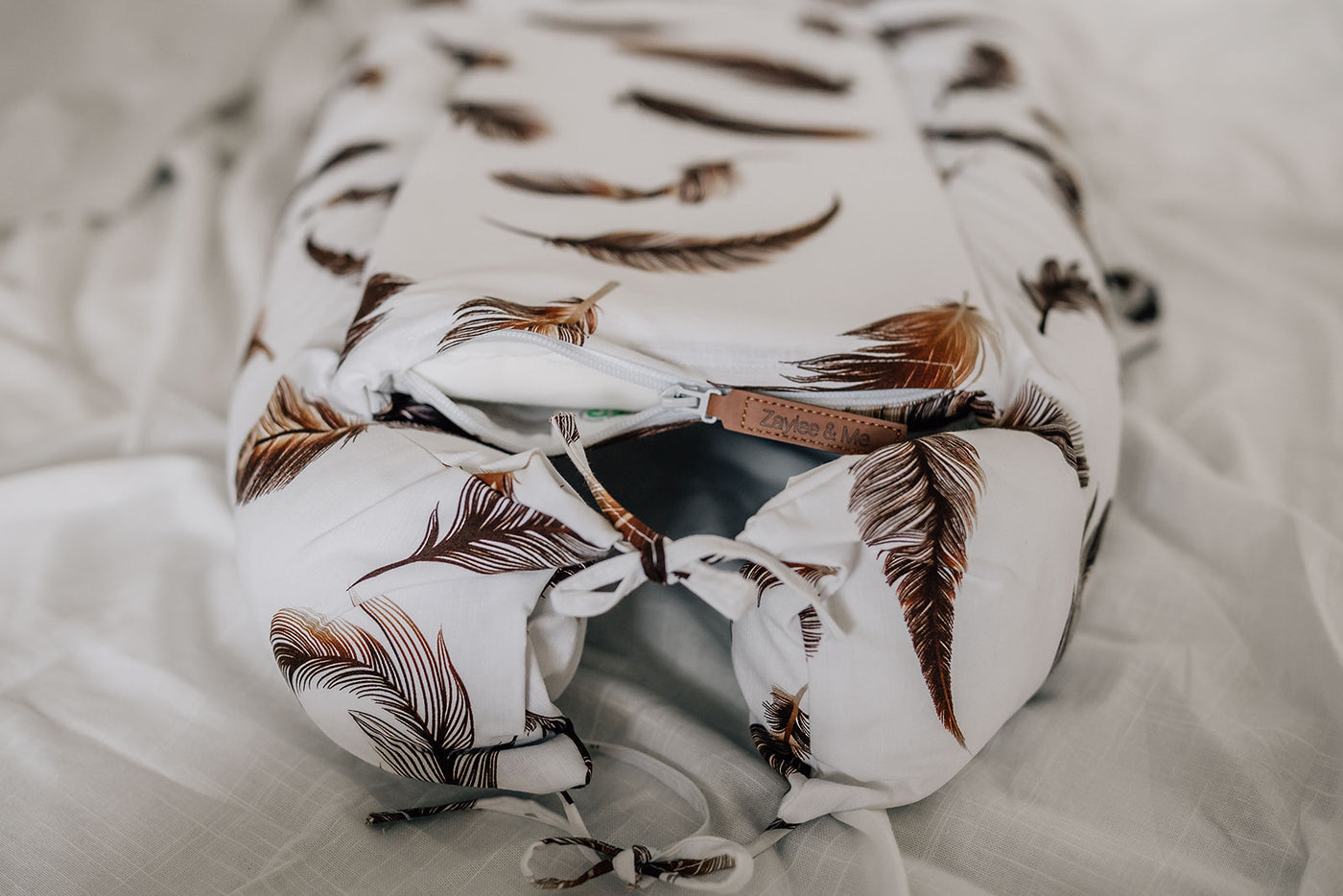 Organic Cotton Baby Nest - Feathers In The Mist