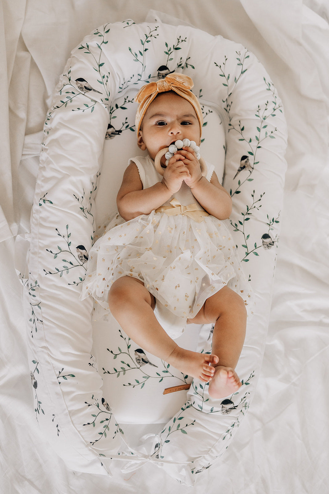 Organic Cotton Baby Nest - Wild Birds
